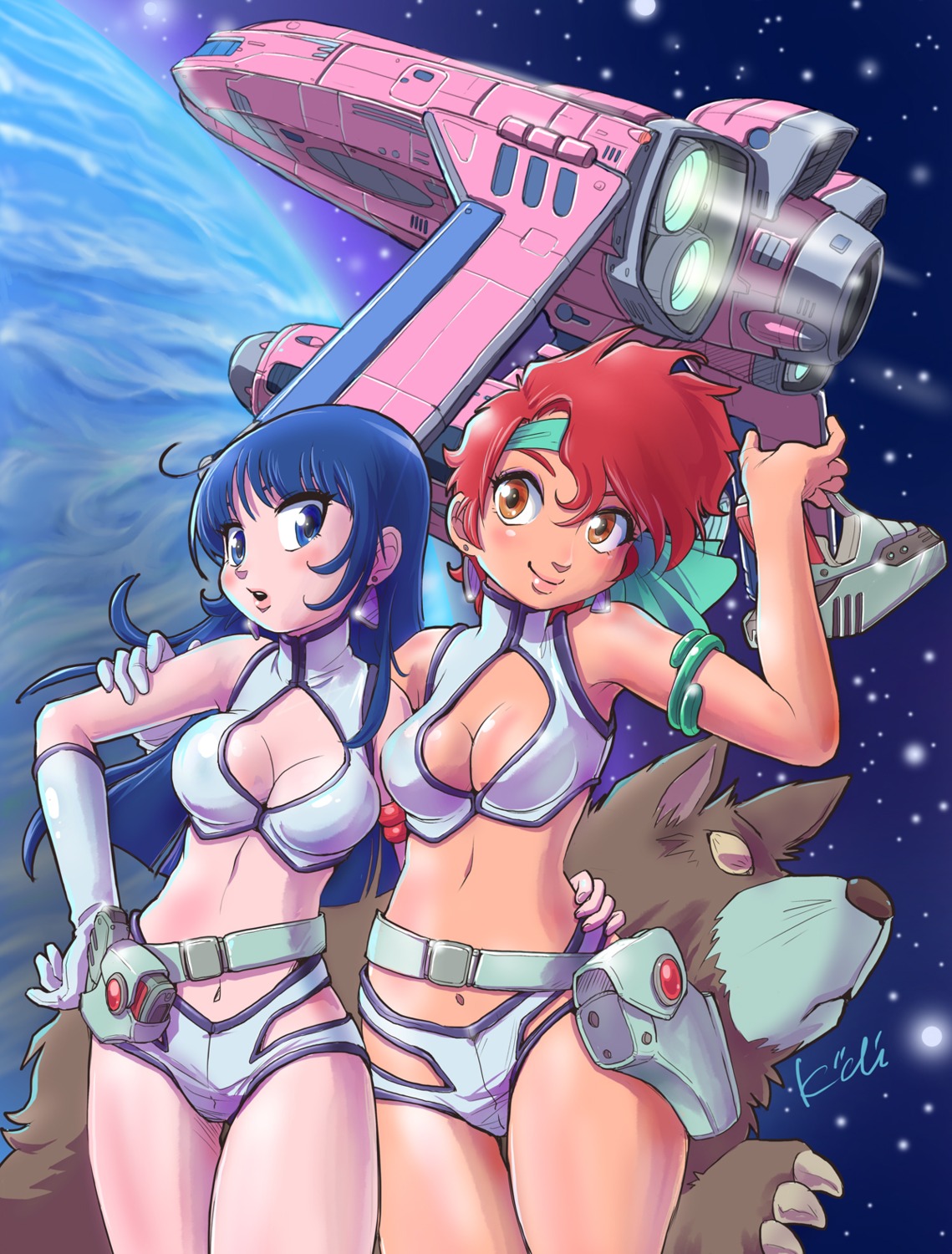 cleavage dirty_pair gun kiichi