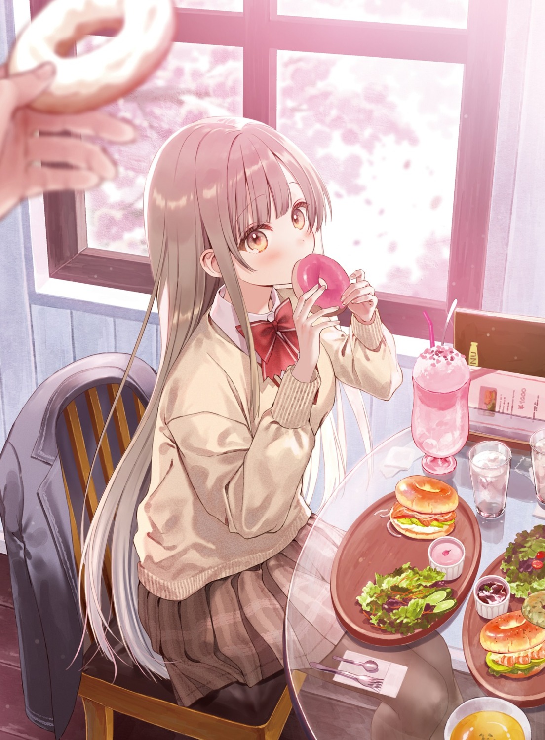 disc_cover hanekoto otonari_no_tenshi-sama_ni_itsunomanika_dame_ningen_ni_sareteita_ken pantyhose seifuku shiina_mahiru skirt_lift sweater