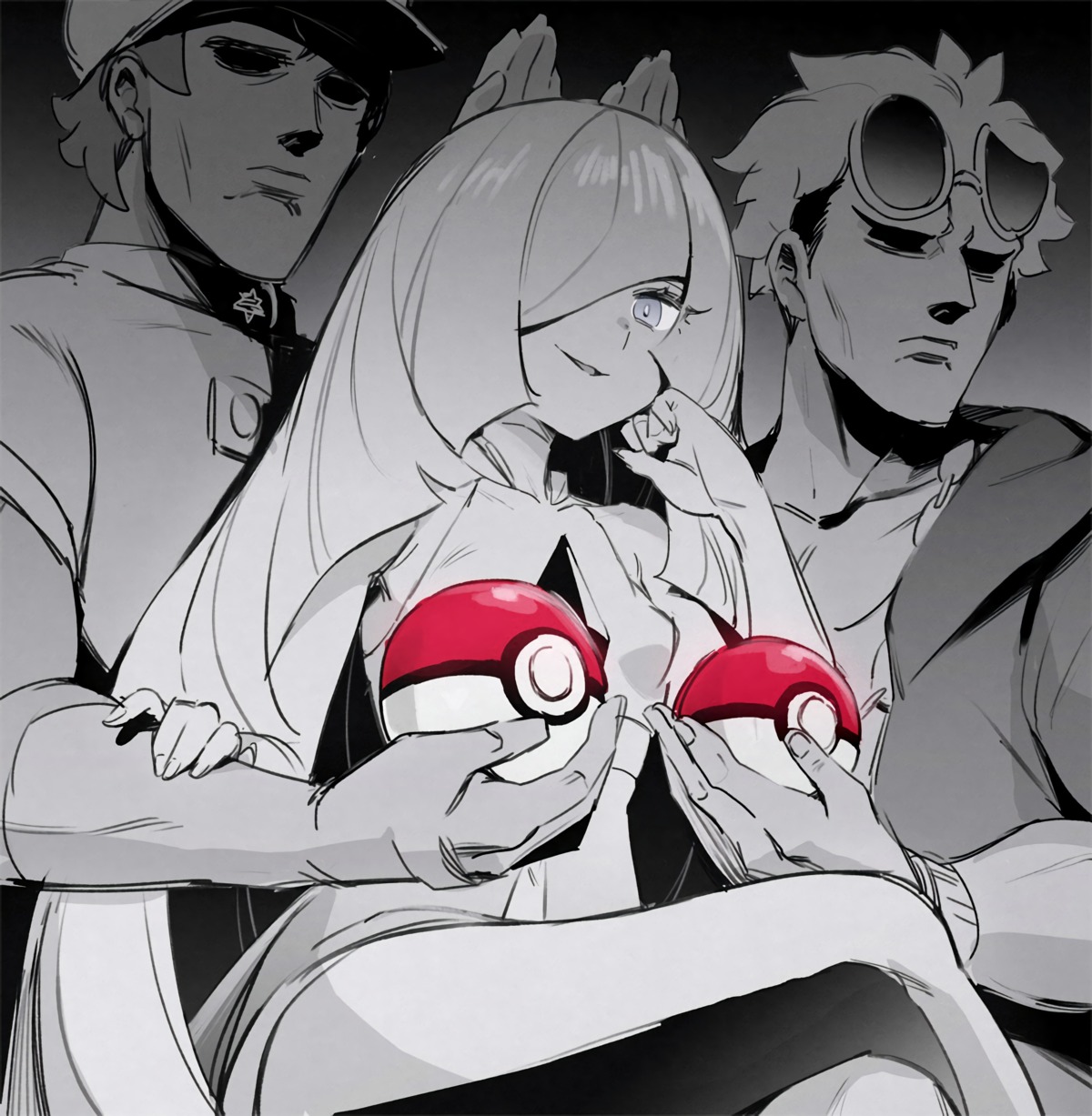 dress lusamine_(pokemon) megane pokemon pokemon_sm pokemon_usum sketch toku_(ke7416613) uniform