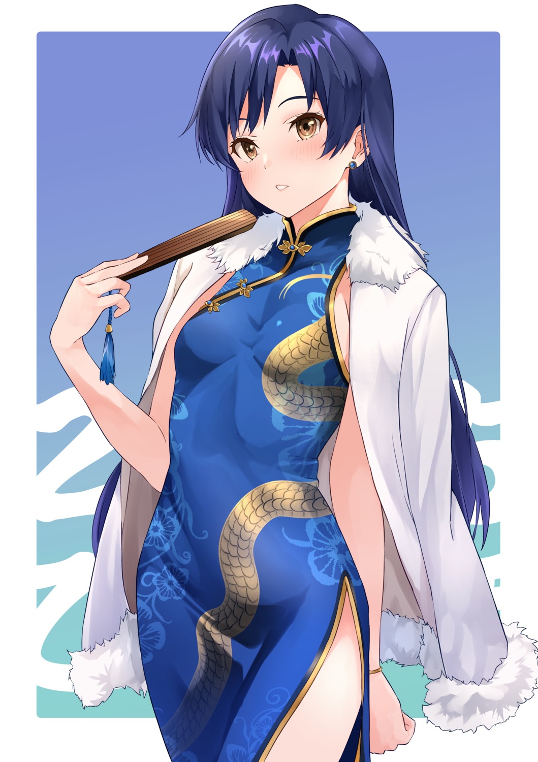 b1ack chinadress kisaragi_chihaya the_idolm@ster