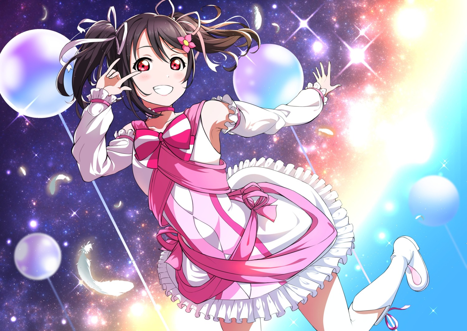 dress love_live! skirt_lift takuwanko yazawa_nico