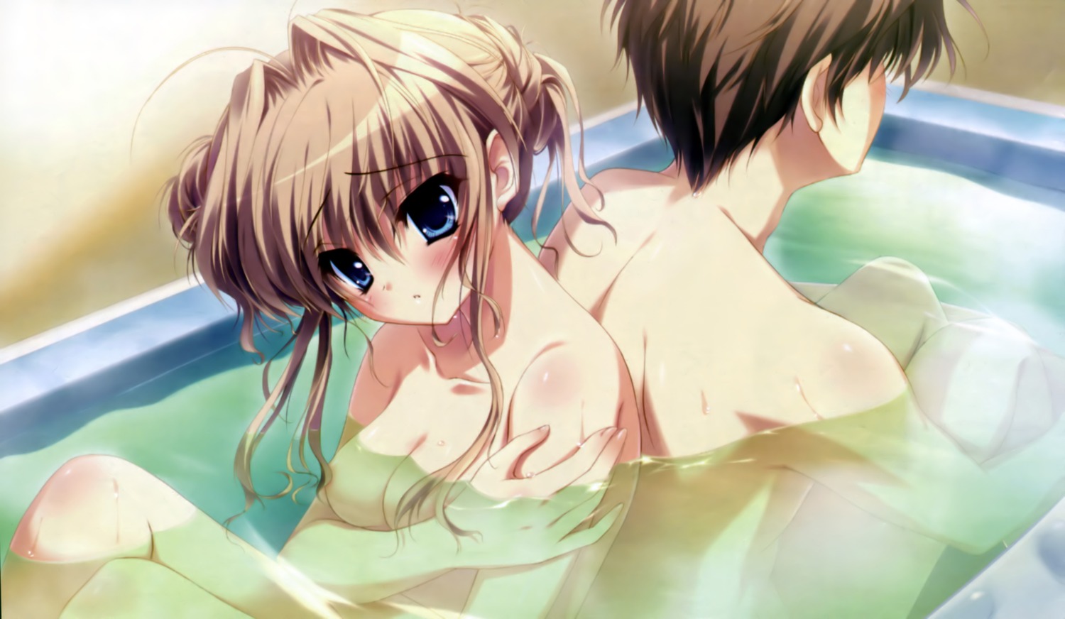 areola bathing izumi_tsubasu jpeg_artifacts mashiroiro_symphony naked overfiltered palette scanning_resolution sena_airi wet