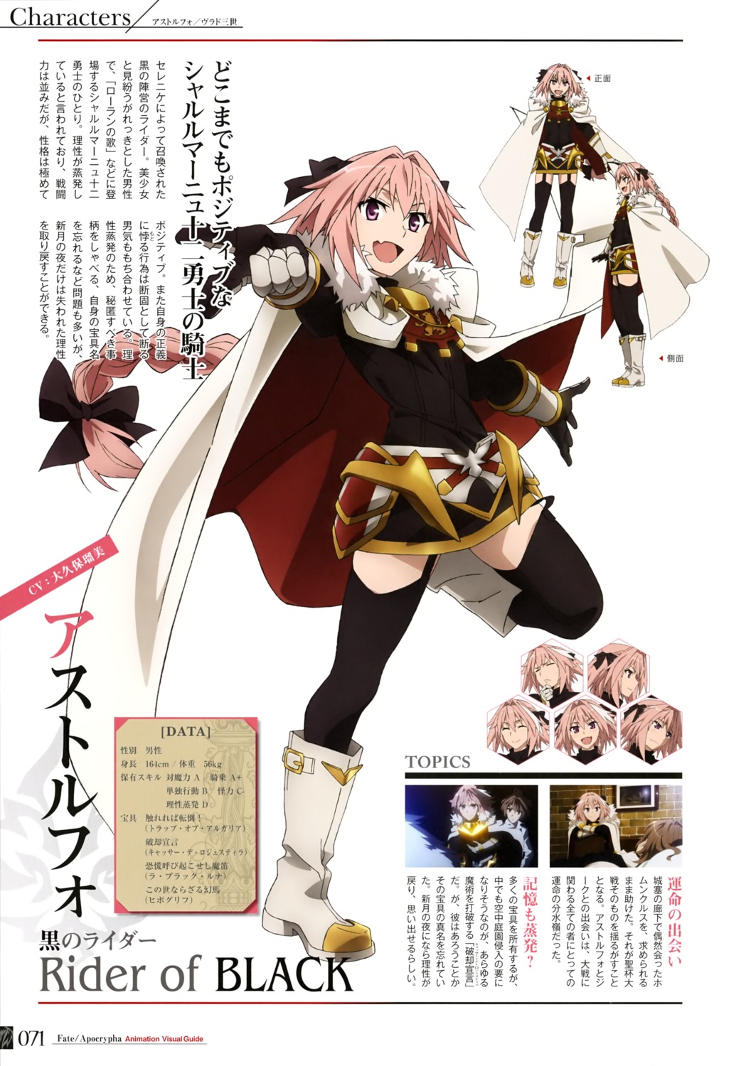 fate/apocrypha fate/stay night astolfo (fate) character design ...