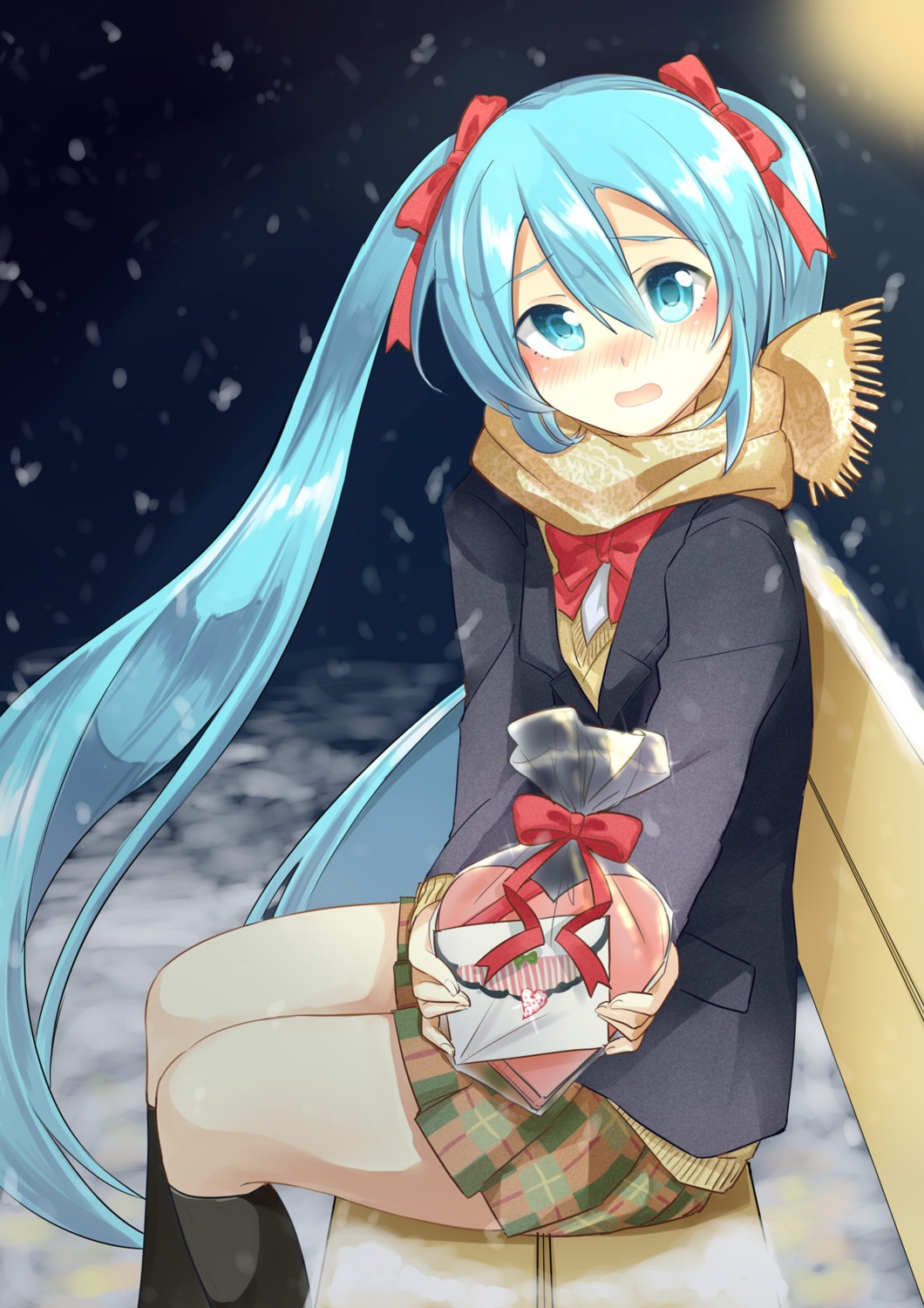 agonasubi hatsune_miku seifuku sweater valentine vocaloid