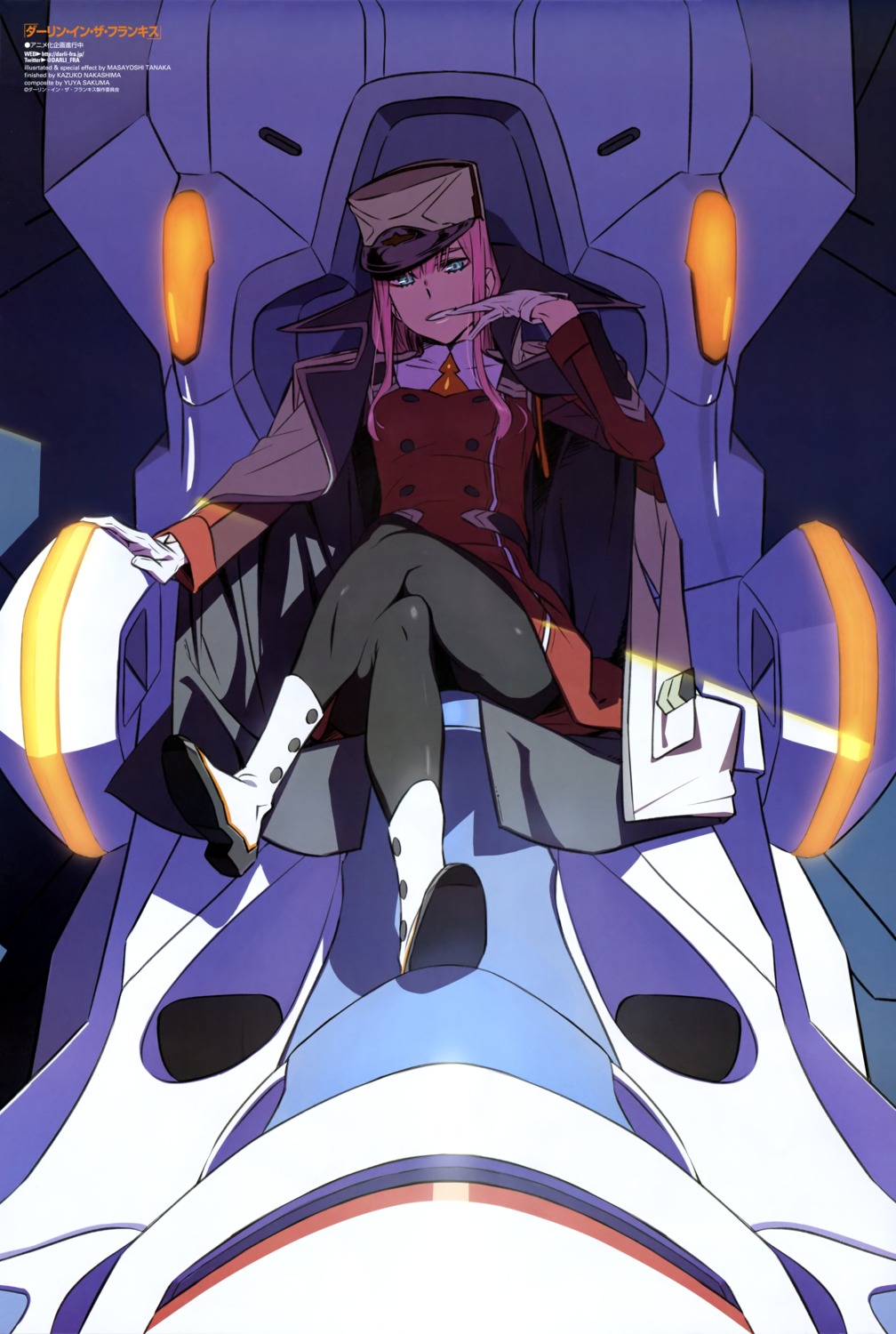 darling_in_the_franxx heels mecha pantyhose tanaka_masayoshi uniform zero_two_(darling_in_the_franxx)