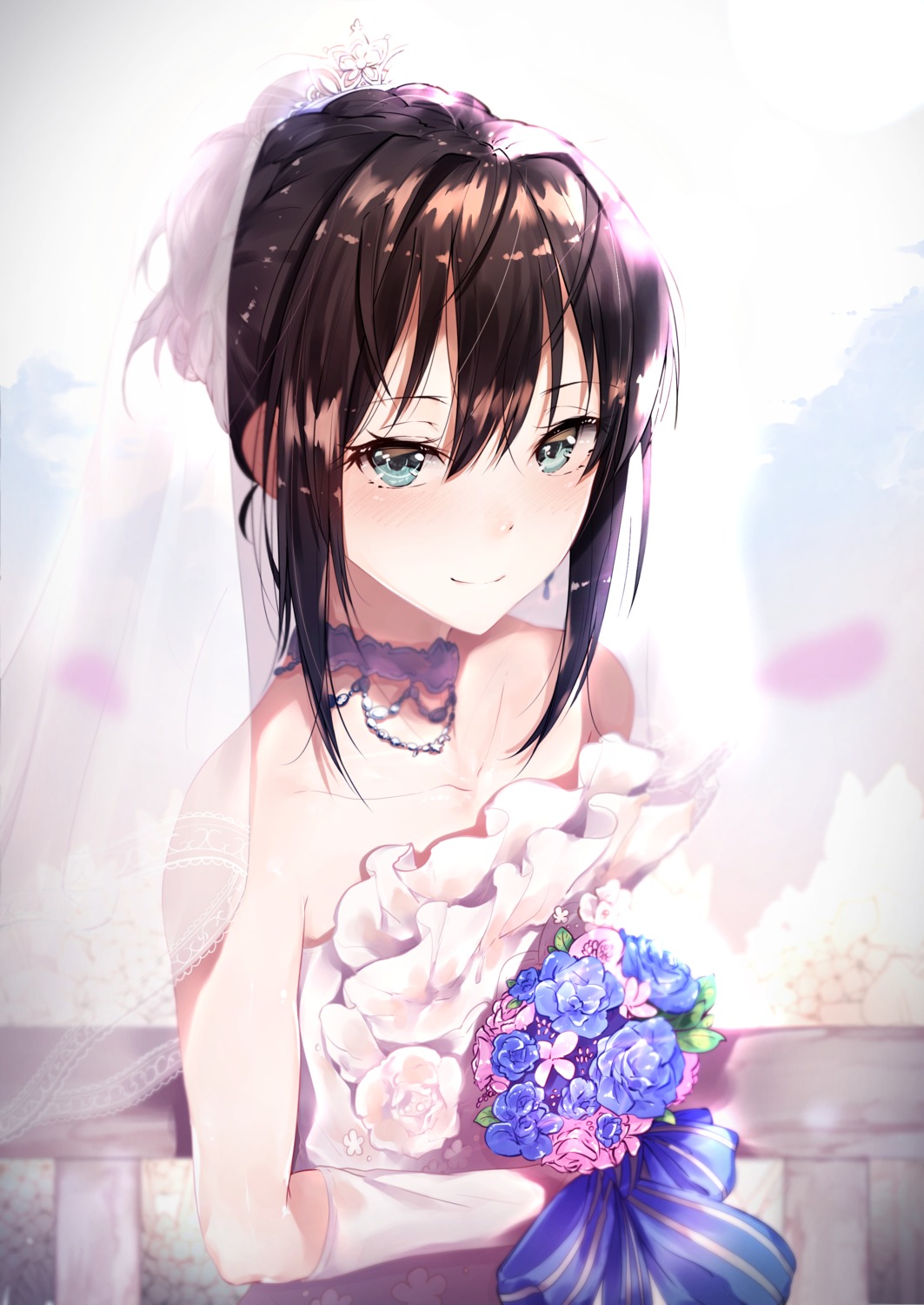 dress hplay shibuya_rin the_idolm@ster the_idolm@ster_cinderella_girls the_idolm@ster_cinderella_girls_starlight_stage wedding_dress