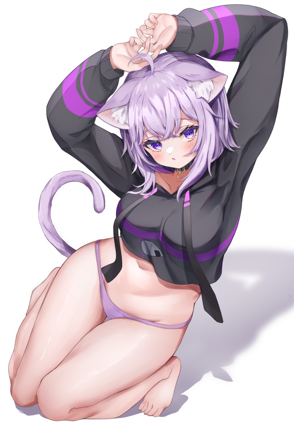 animal_ears hololive hololive_gamers nekomata_okayu nekomimi pantsu tagme tail