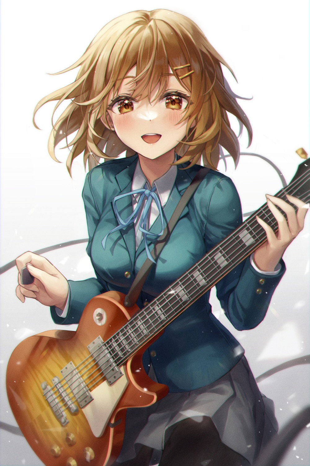 aibek guitar hirasawa_yui k-on! pantyhose seifuku