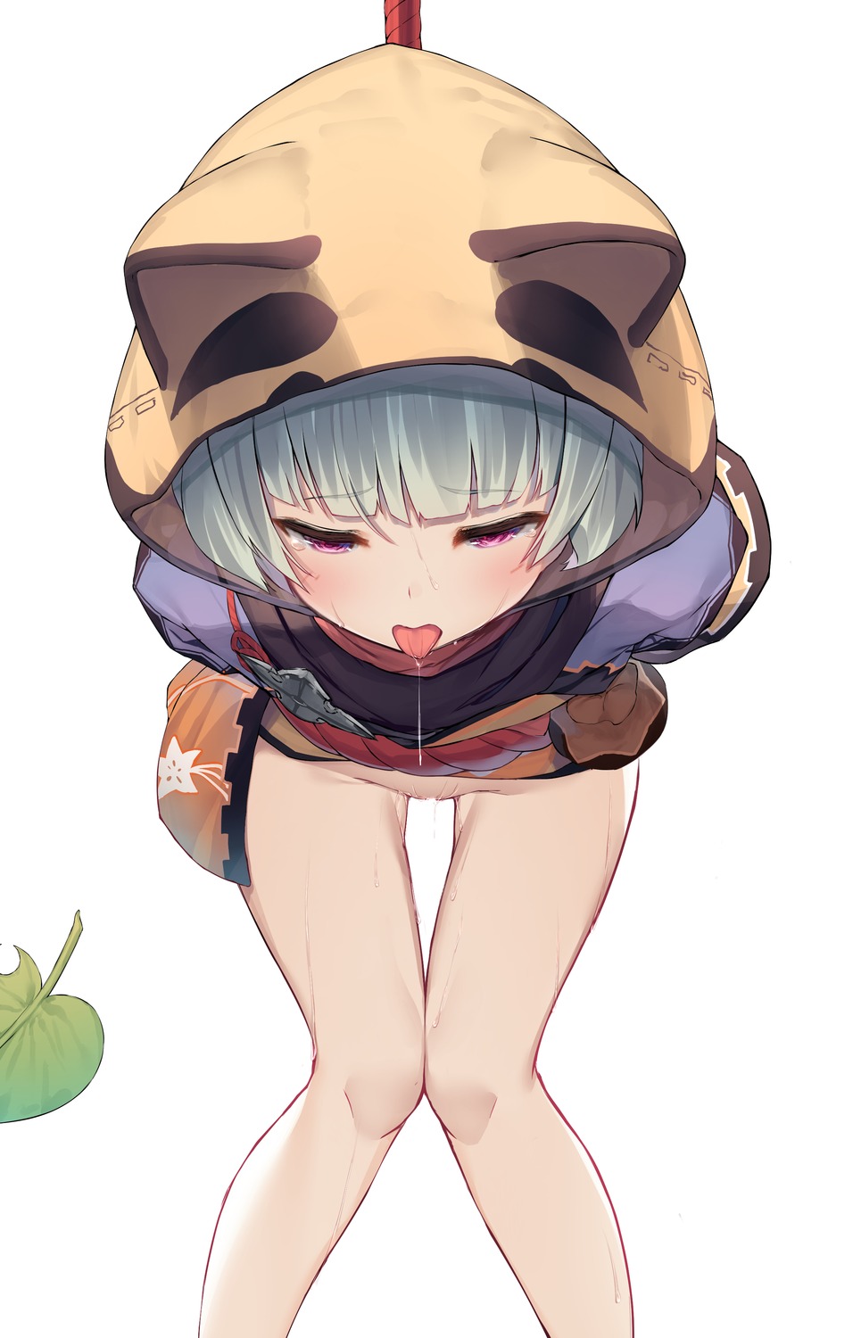 animal_ears bottomless genshin_impact loli olive_(laai) pussy_juice sayu_(genshin_impact)