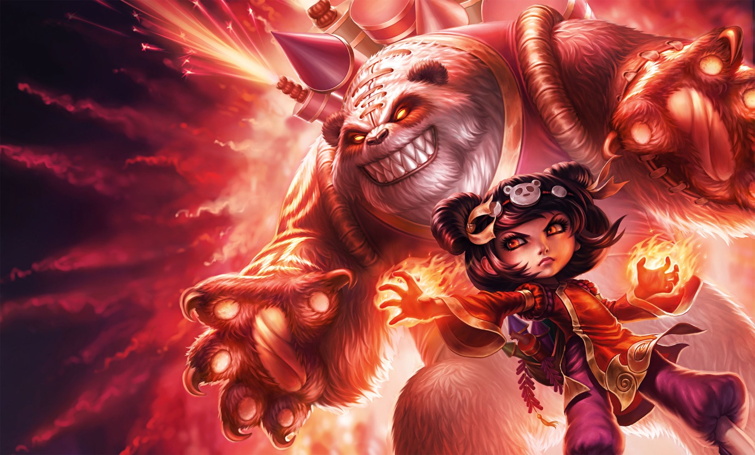 annie_hastur asian_clothes league_of_legends tagme tibbers