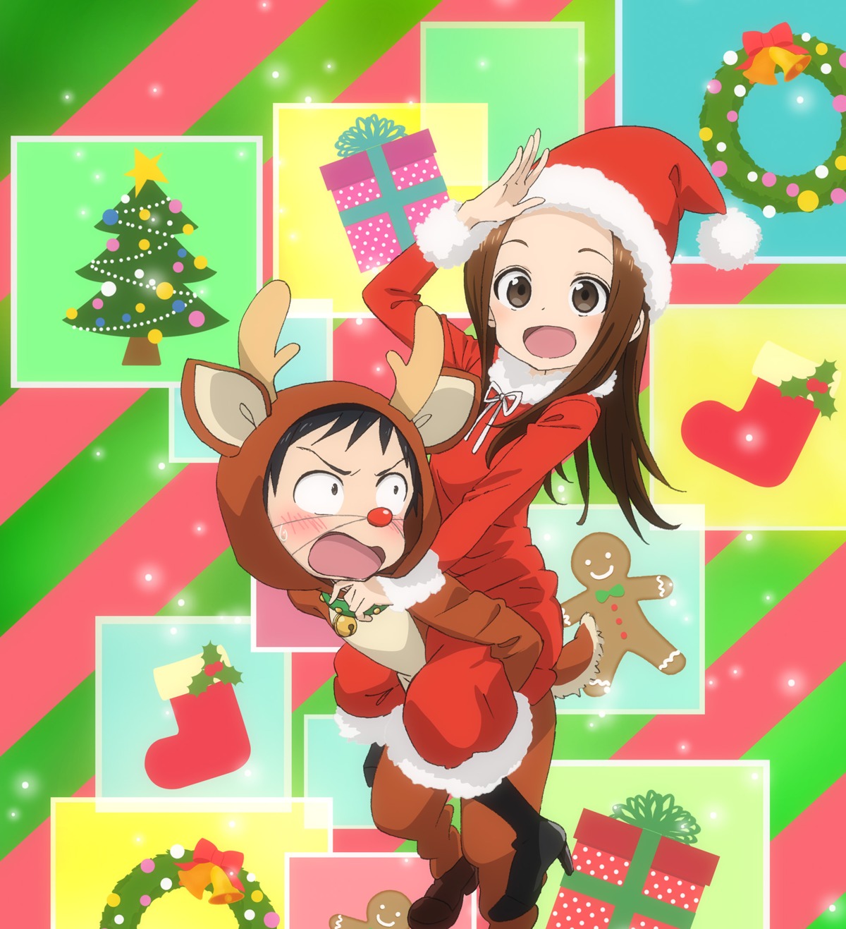 christmas dress heels karakai_jouzu_no_takagi-san nishikata tagme takagi-san