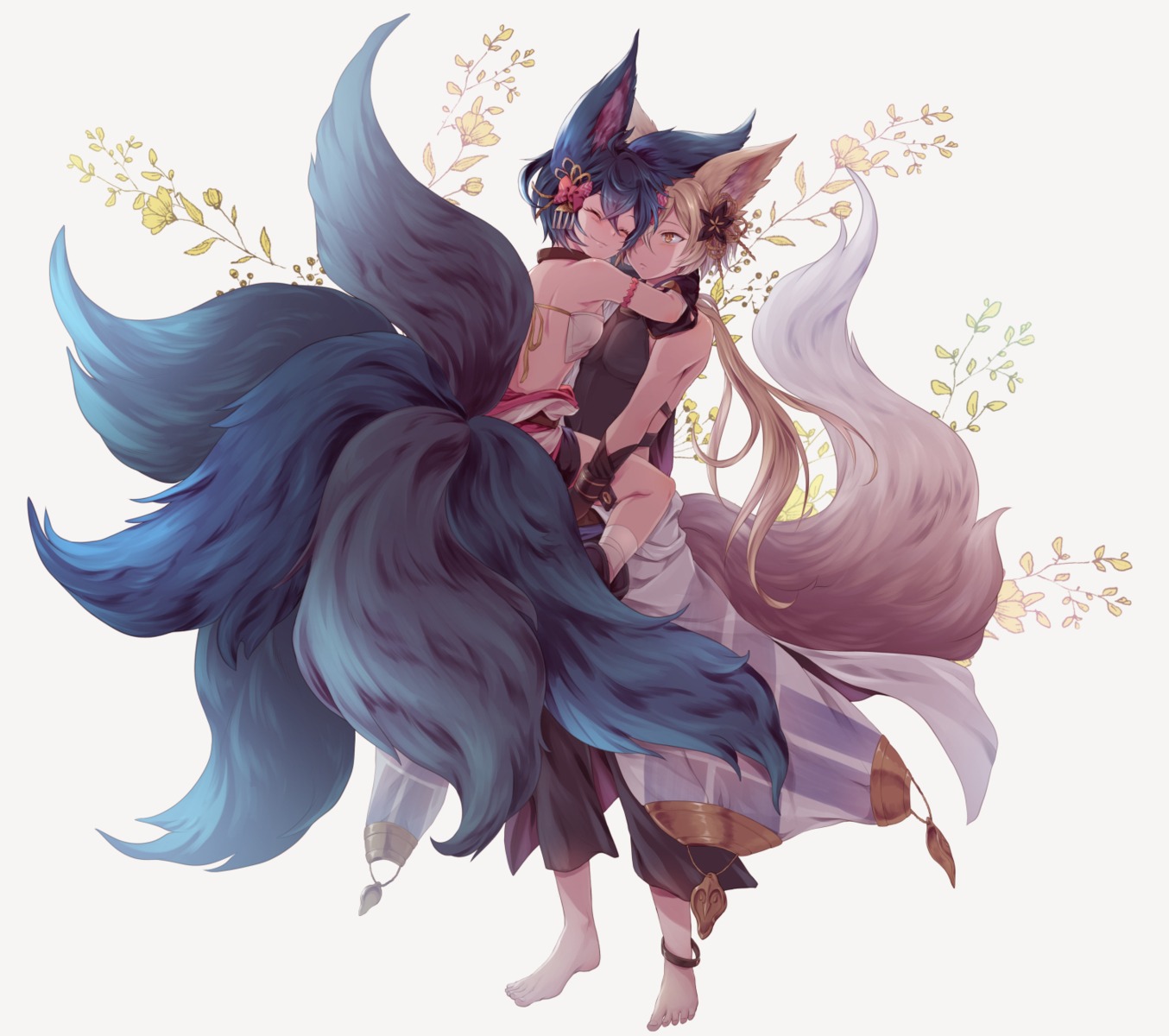 animal_ears granblue_fantasy kitsune kou_(granblue_fantasy) lov_n_n tail you_(granblue_fantasy)