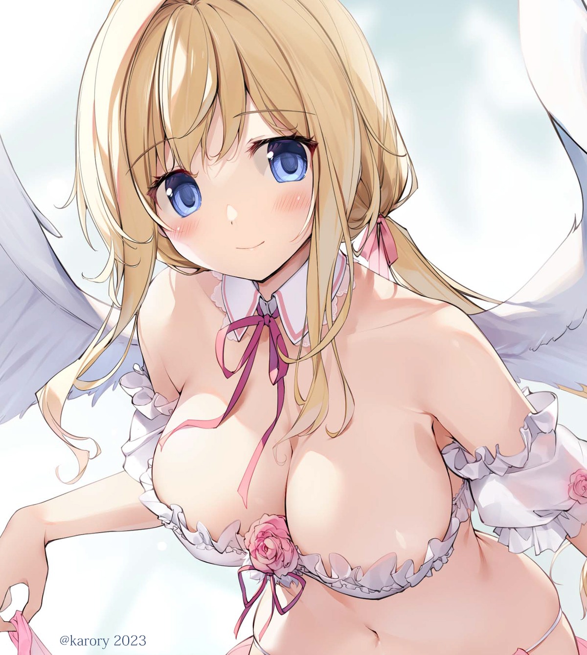 bikini karory see_through swimsuits wings