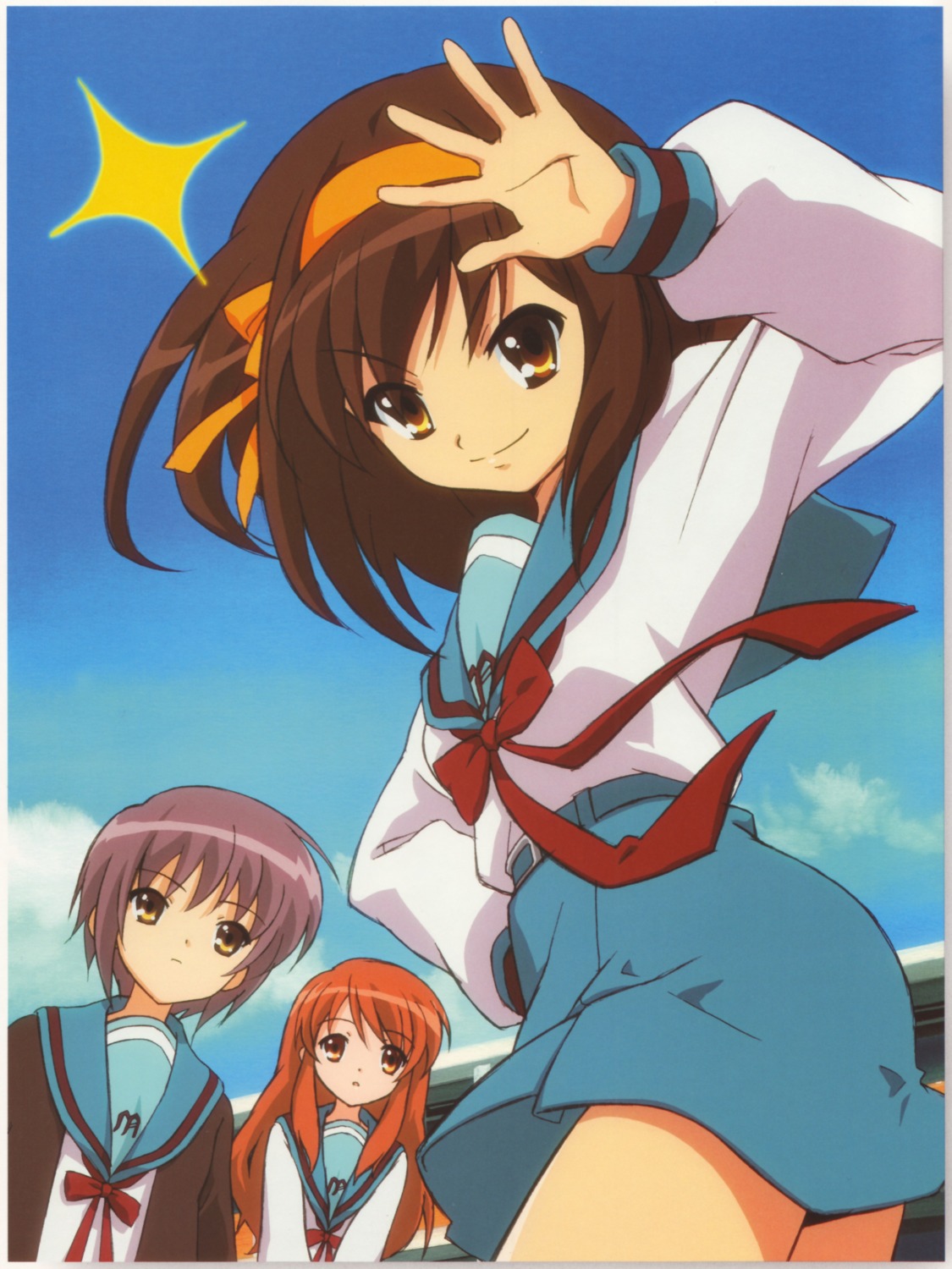 asahina_mikuru nagato_yuki seifuku suzumiya_haruhi suzumiya_haruhi_no_yuuutsu