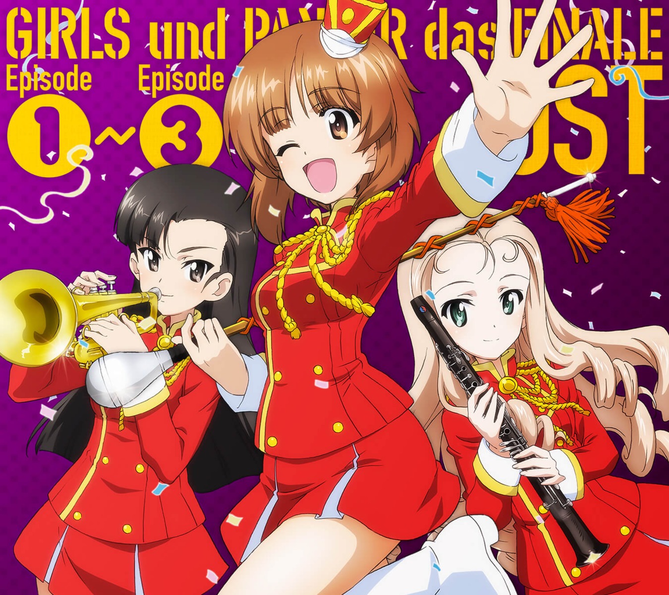 disc_cover girls_und_panzer marie_(girls_und_panzer) nishi_kinuyo nishizumi_miho tagme uniform