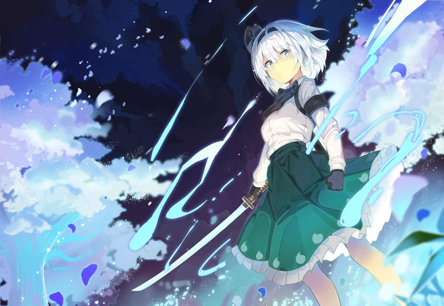 konpaku_youmu rin_falcon sword touhou