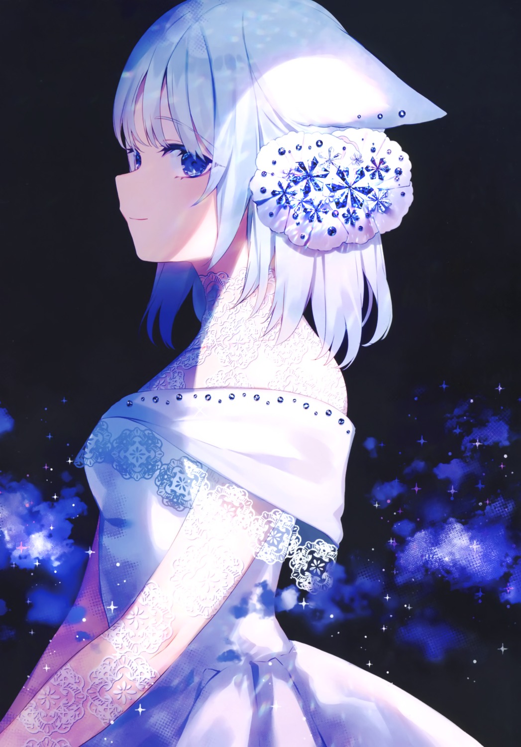 achiki animal_ears dress hanasaku nekomimi see_through