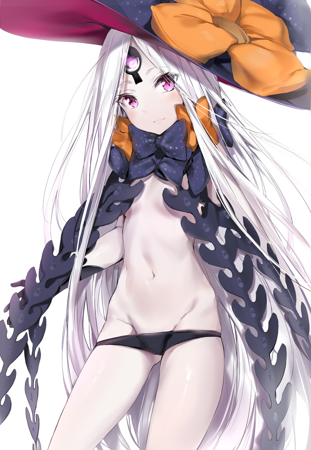 abigail_williams_(fate) fate/grand_order loli pantsu panty_pull silver_(chenwen) topless