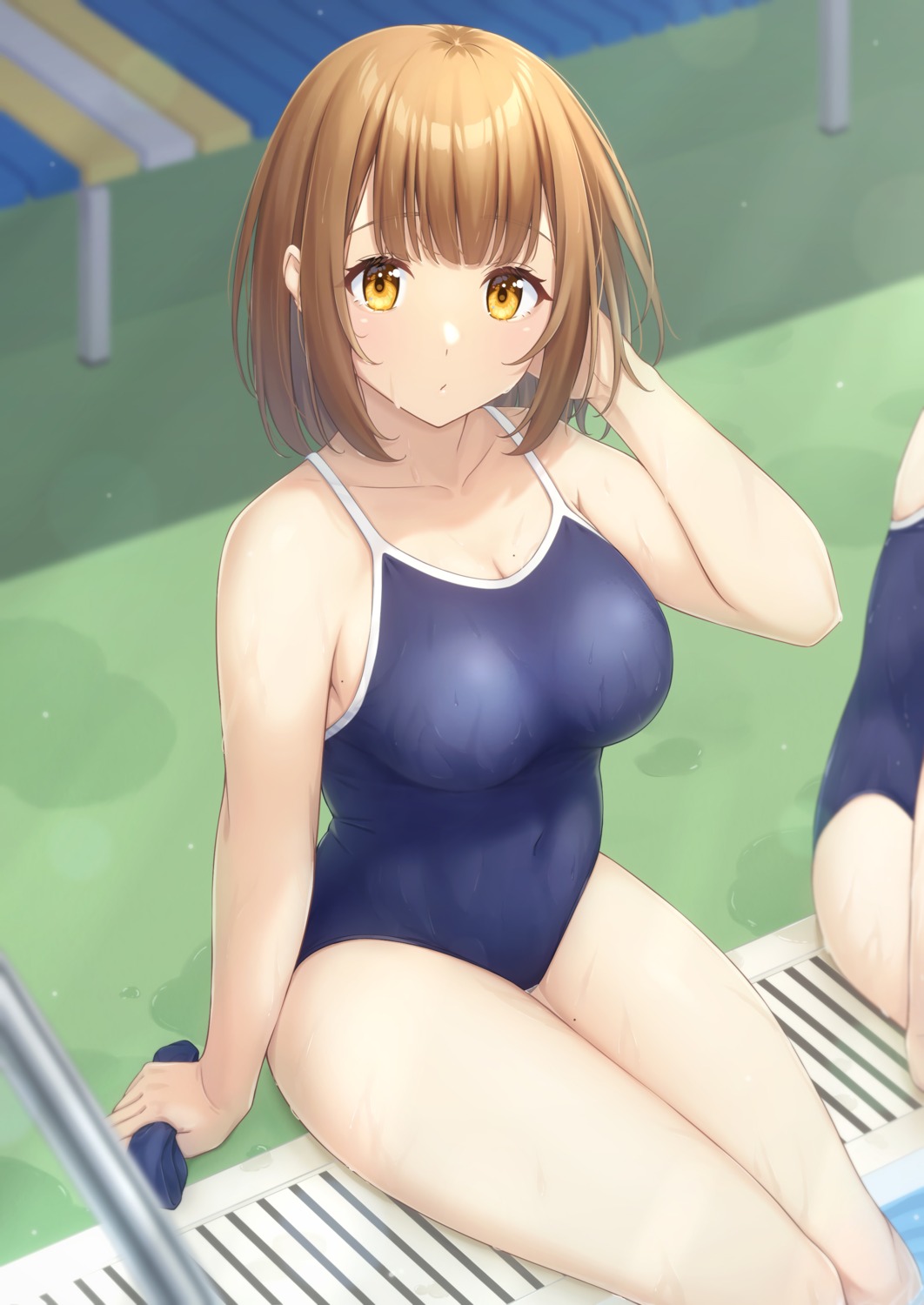 ochiai_miyabi school_swimsuit swimsuits wet