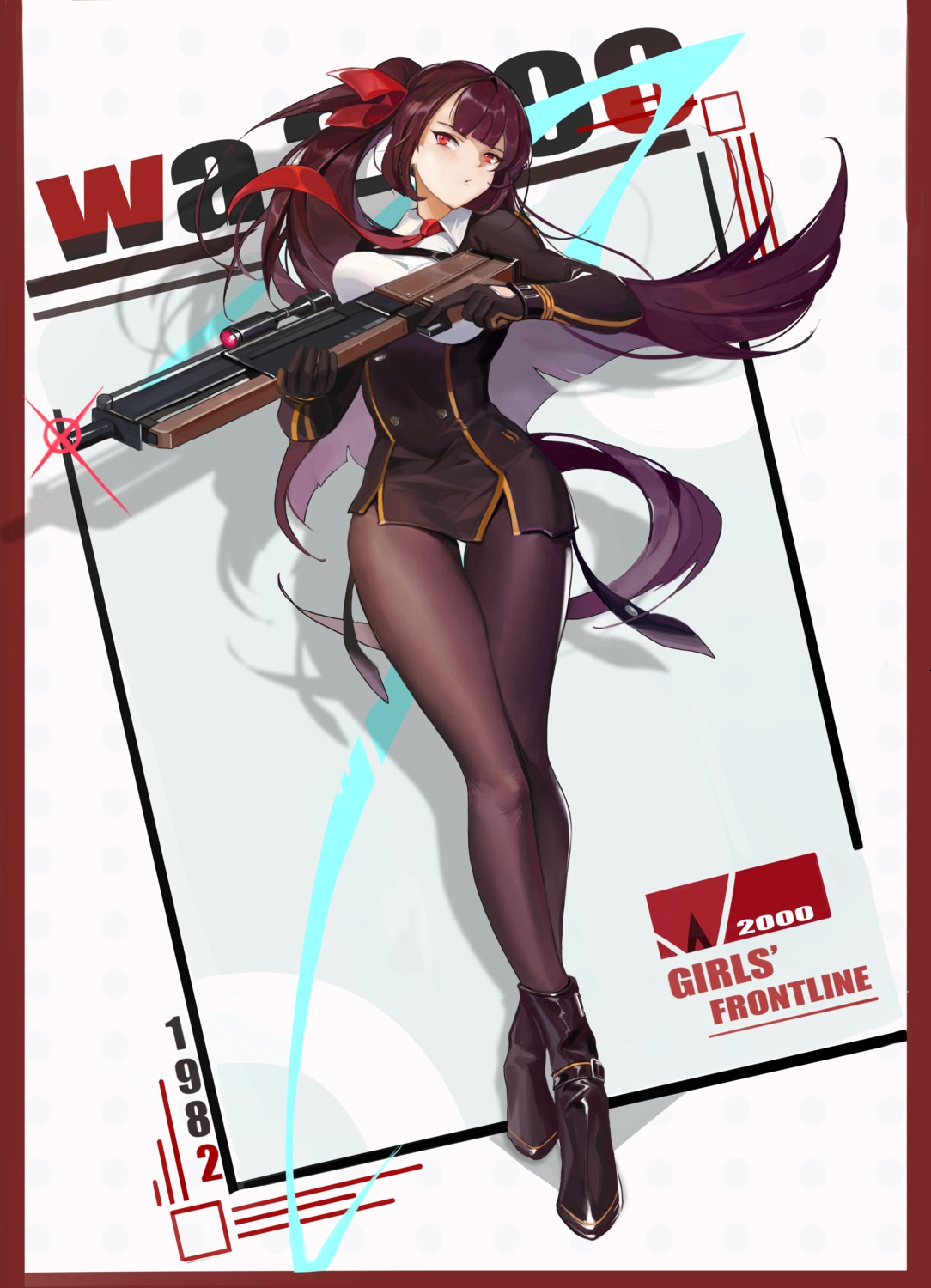 girls_frontline guernical gun pantyhose uniform wa2000_(girls_frontline)