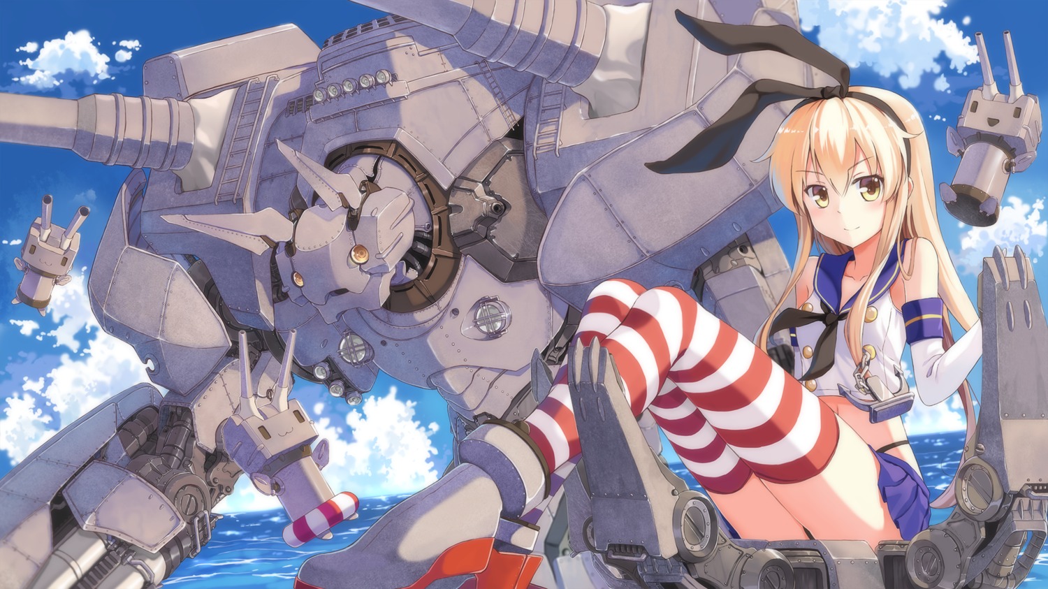 kantai_collection mecha rensouhou-chan shimakaze_(kancolle) terras thighhighs