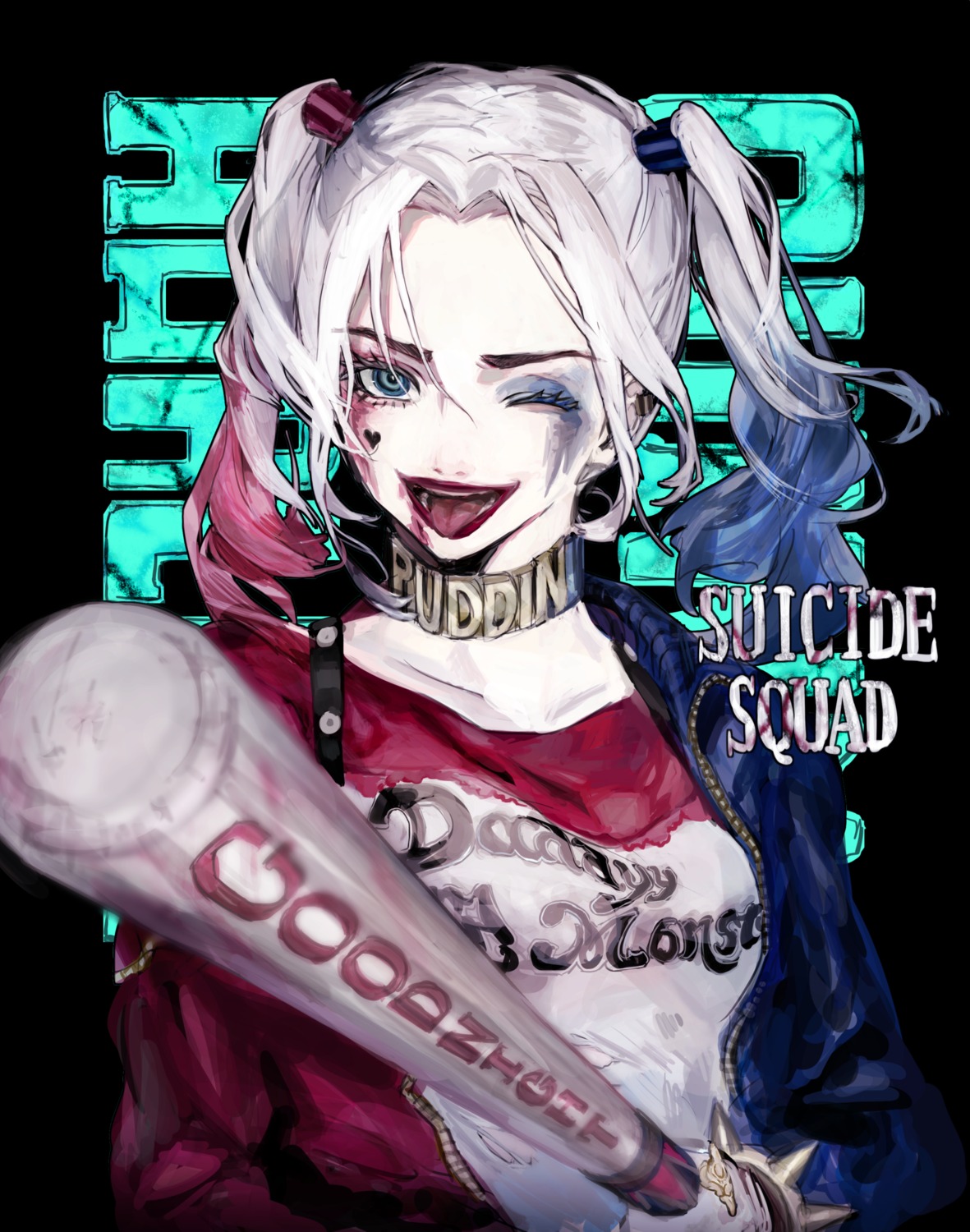 batman dc_comics harley_quinn ozyako suicide_squad weapon