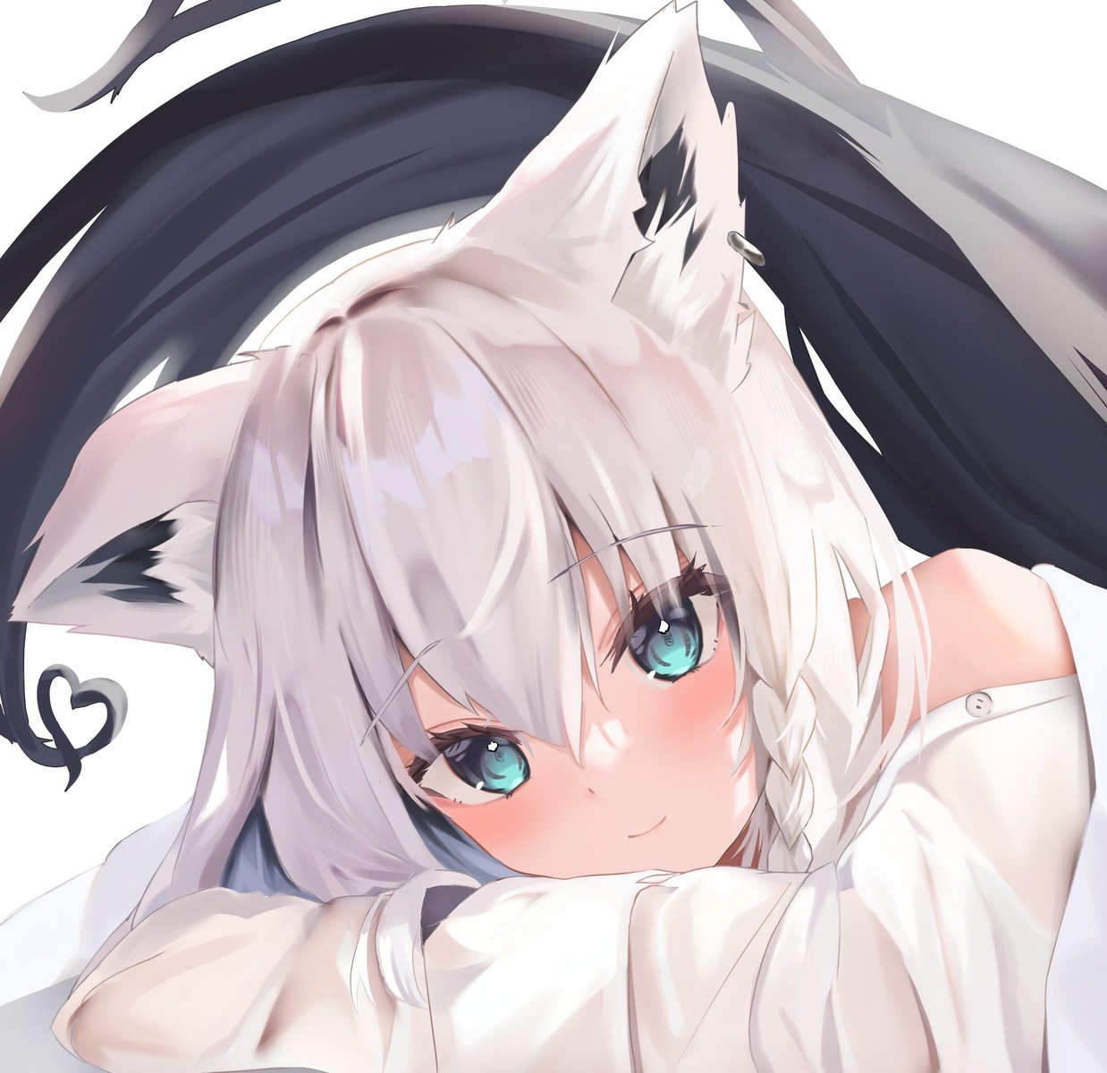 animal_ears hololive hololive_gamers kitsune shirakami_fubuki tail uechin_ewokaku