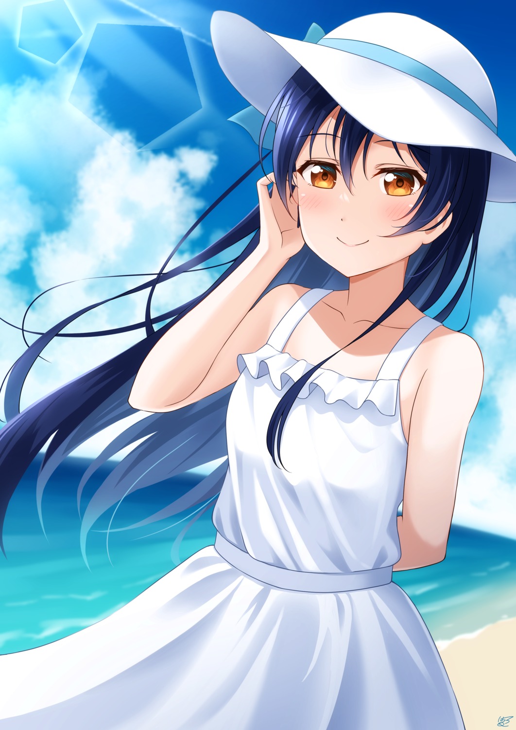 dress haruharo_(haruharo_7315) love_live! sonoda_umi summer_dress