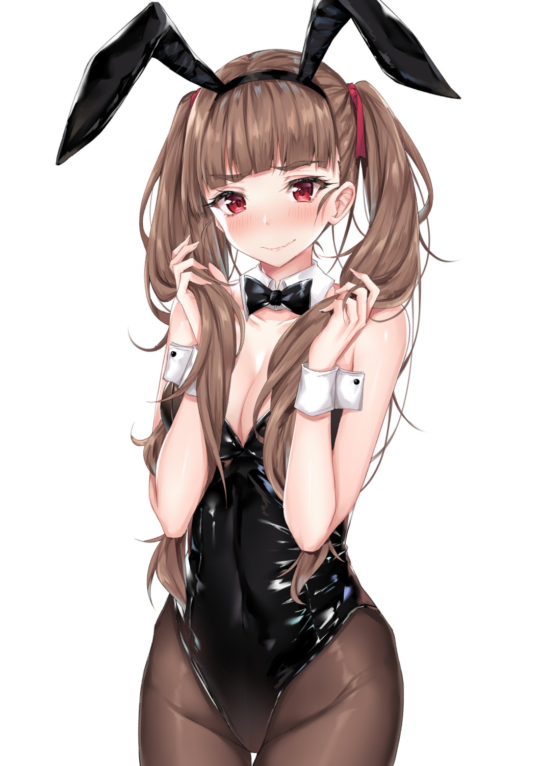 animal_ears bunny_ears bunny_girl cleavage coffeedog kamiya_nao pantyhose the_idolm@ster the_idolm@ster_cinderella_girls