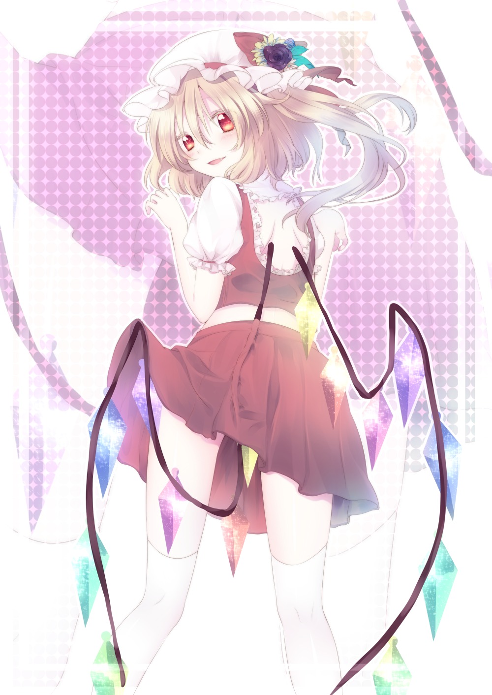 flandre_scarlet riichu thighhighs touhou wings