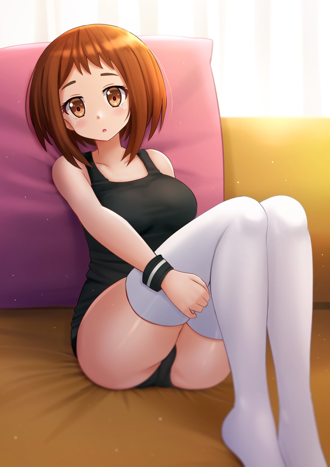 boku_no_hero_academia kazenokaze pantsu thighhighs uraraka_ochako