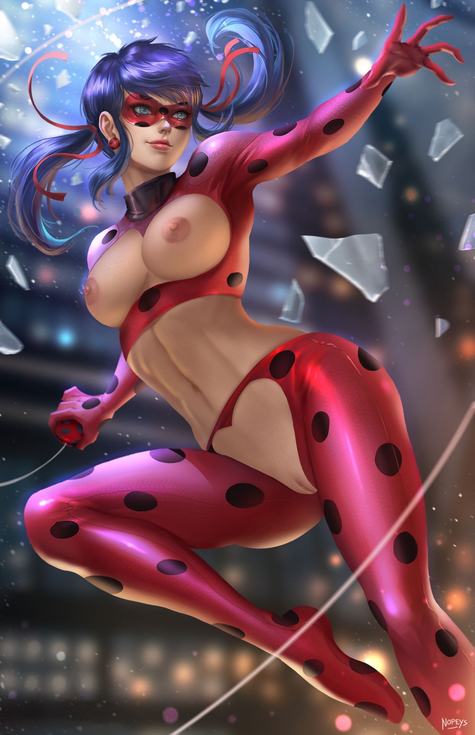 breasts ladybug marinette_cheng miraculous_ladybug nipples no_bra nopan nopeys pussy uncensored