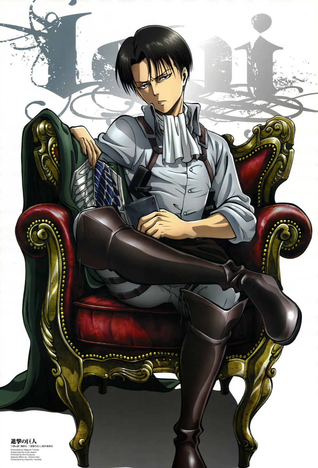 levi male shingeki_no_kyojin tomita_megumi uniform