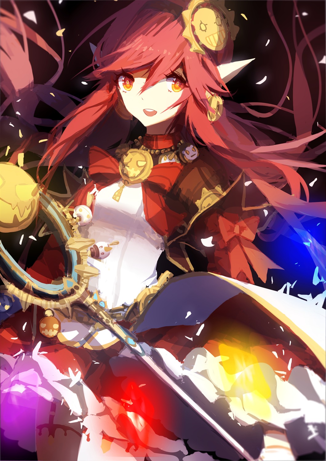 dress dungeon_fighter female_mage_(dnf) pointy_ears prophet_heart