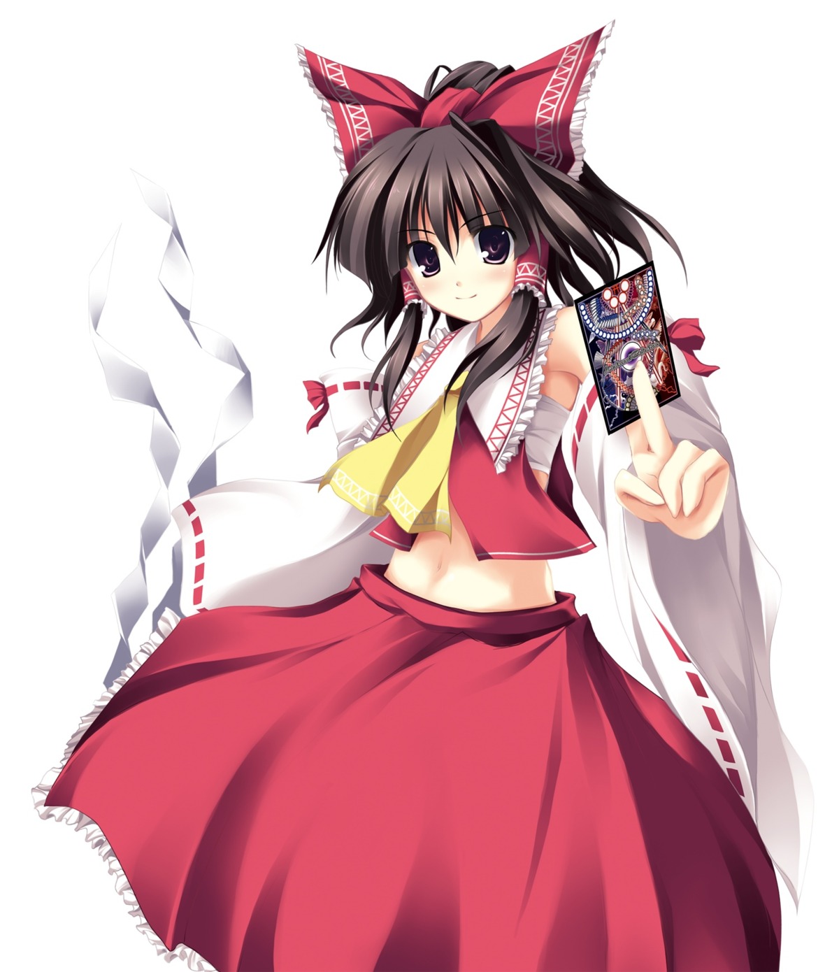 card hakurei_reimu miko tateha touhou