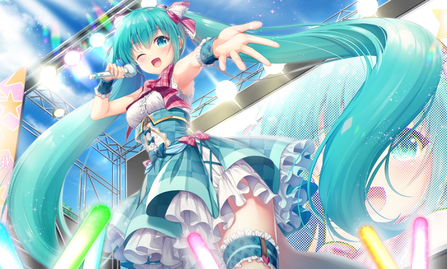 dress garter hatsune_miku nametakenoko vocaloid