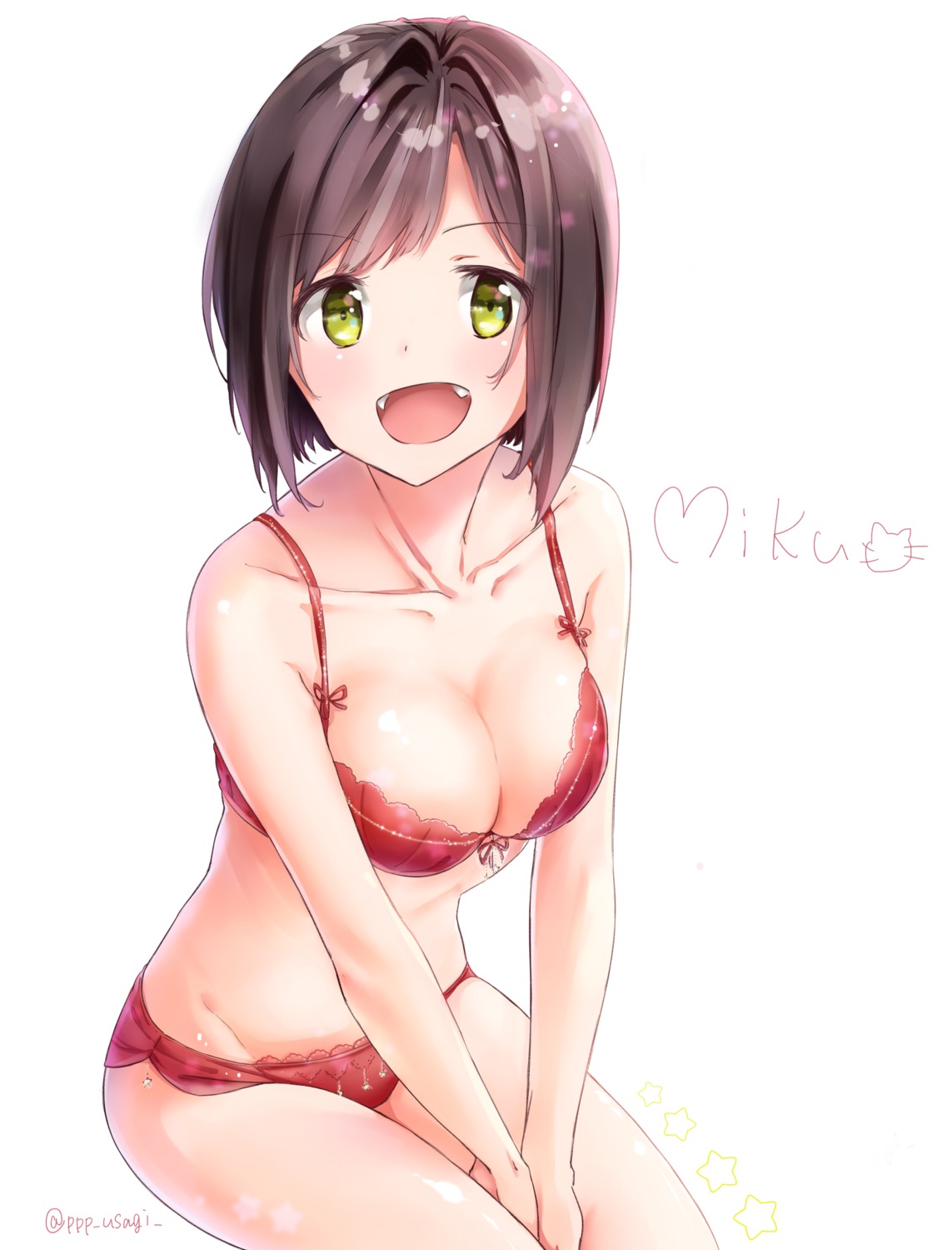 bra kinako_(shiratama_mochi) maekawa_miku pantsu the_idolm@ster the_idolm@ster_cinderella_girls