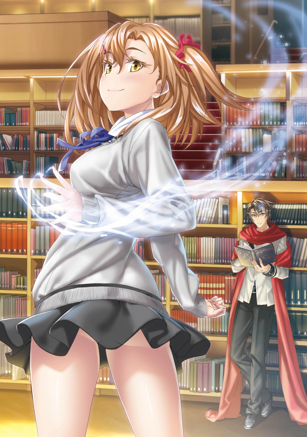 ass kannatsuki_noboru magical_explorer nopan seifuku skirt_lift sweater