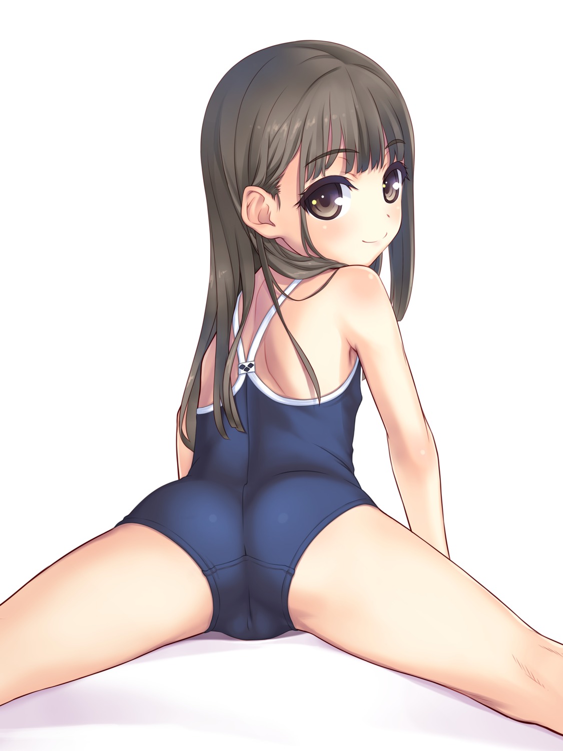 aoi_kumiko ass cameltoe erect_nipples loli school_swimsuit swimsuits