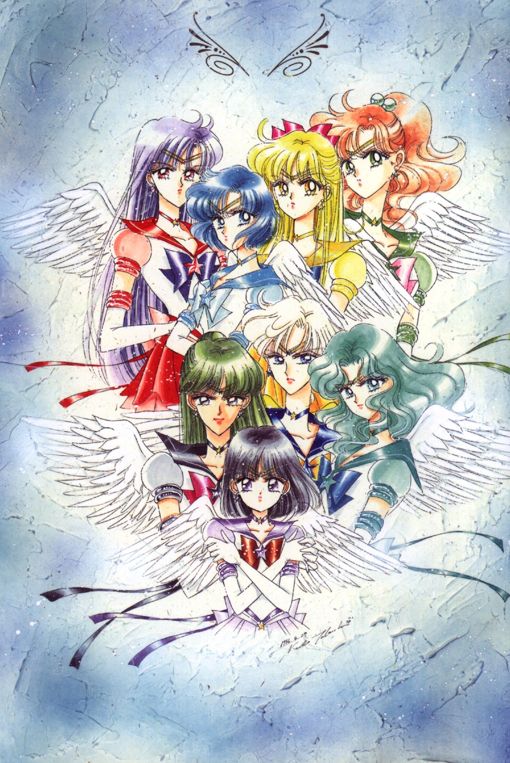 aino_minako hino_rei kaiou_michiru kino_makoto meiou_setsuna mizuno_ami sailor_moon takeuchi_naoko tenou_haruka tomoe_hotaru wings