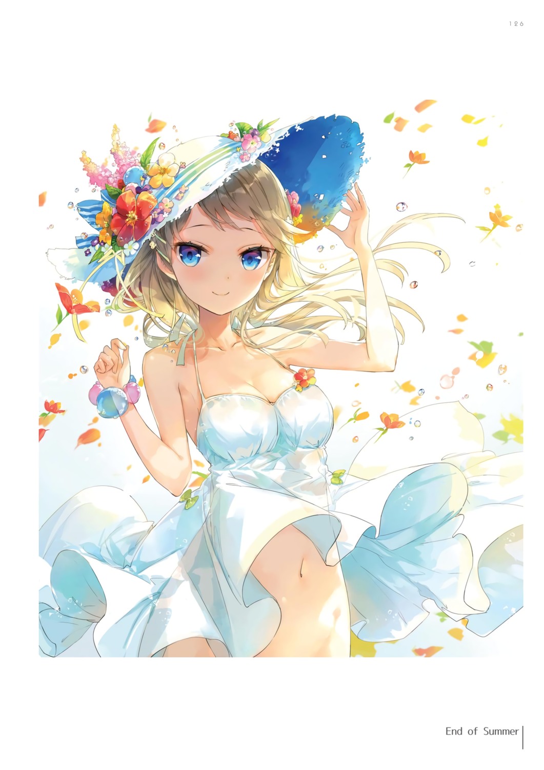 dress fuumi no_bra nopan see_through skirt_lift summer_dress