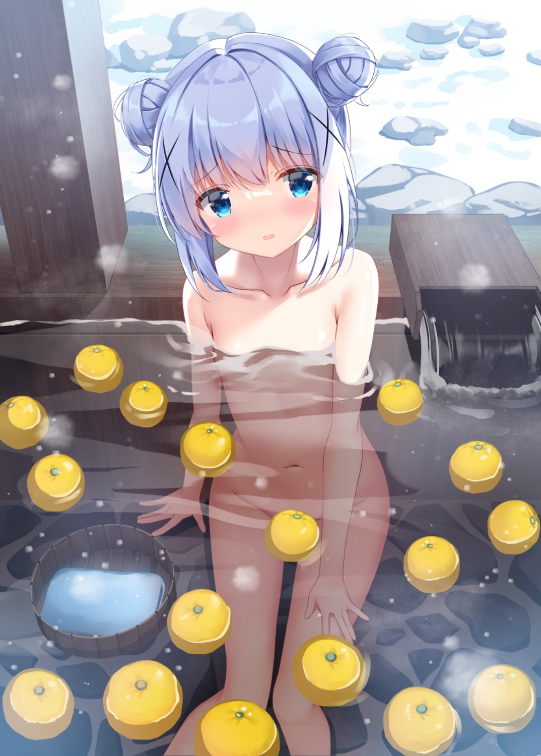 bathing gochuumon_wa_usagi_desu_ka? kafuu_chino loli naked onsen pizzzica wet