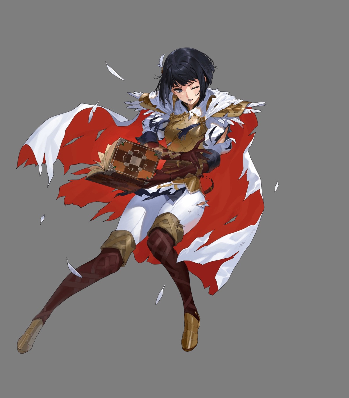 armor ekao fire_emblem fire_emblem:_thracia_776 fire_emblem_heroes nintendo olwen thighhighs torn_clothes