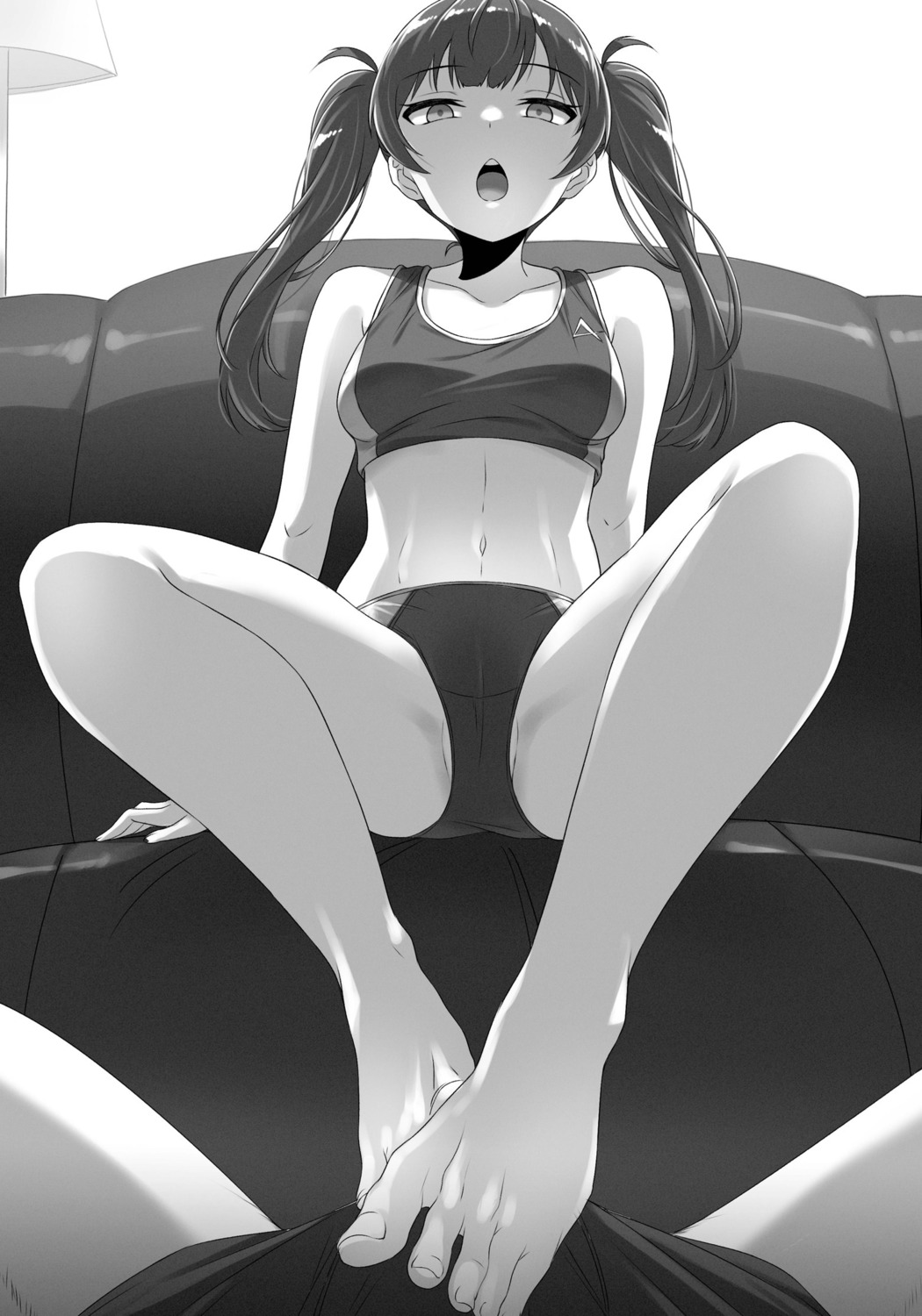 40hara buruma cameltoe feet footjob gym uniform monochrome | #466515 |  yande.re