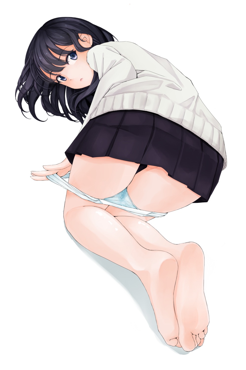 d-tomoyo feet pantsu panty_pull pussy_juice seifuku ssss.gridman sweater takarada_rikka undressing