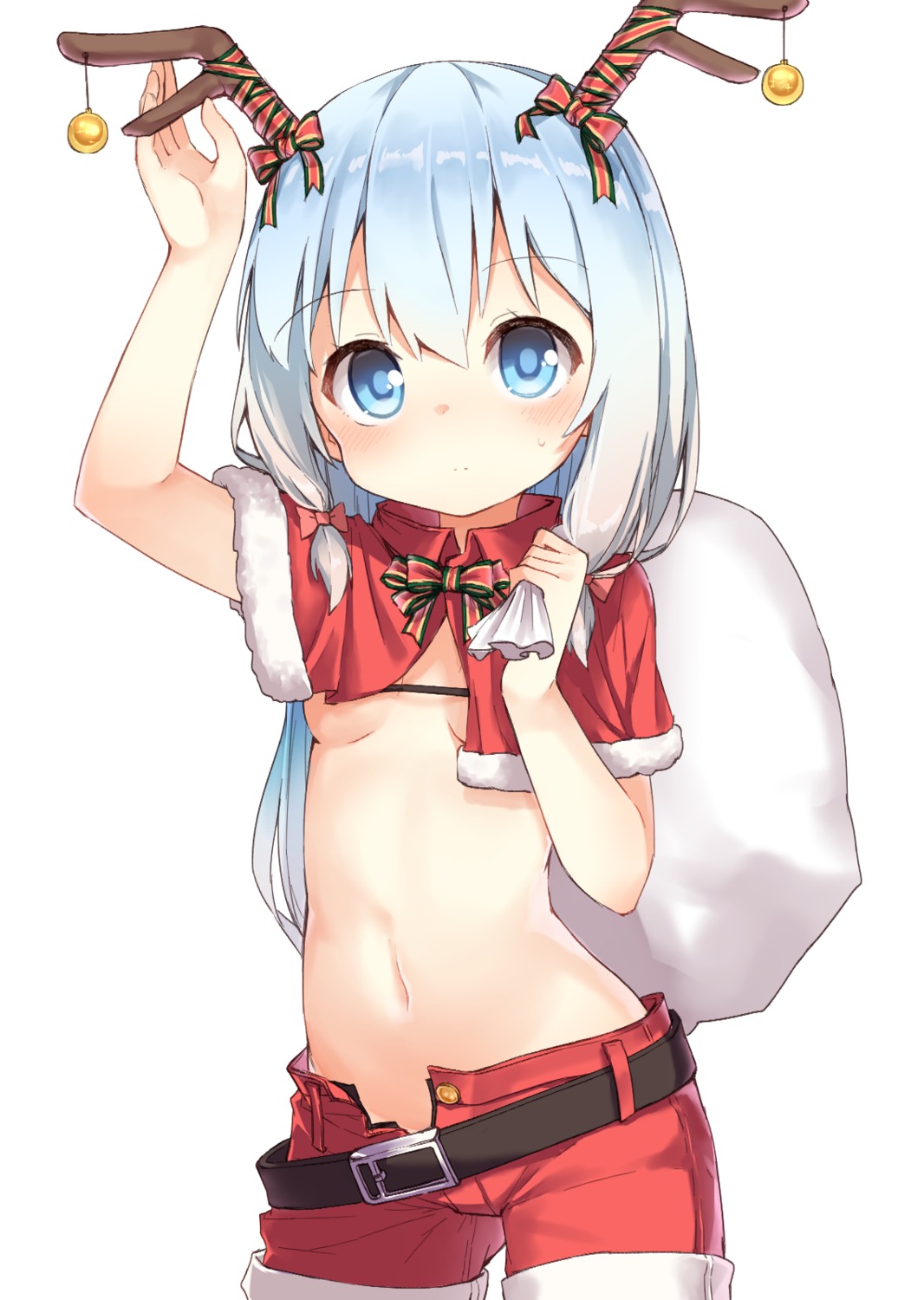 christmas darnell eromanga-sensei horns izumi_sagiri loli no_bra underboob