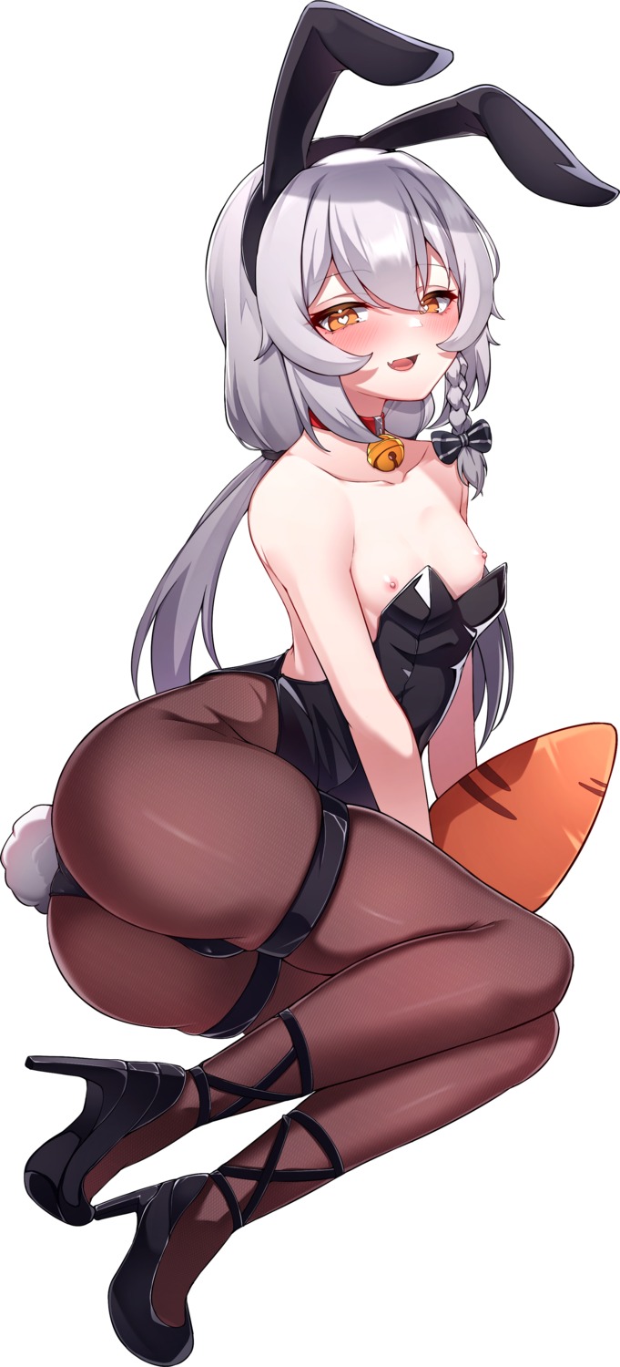 5danny1206 animal_ears bunny_ears bunny_girl heels nipples no_bra pantyhose tail trap