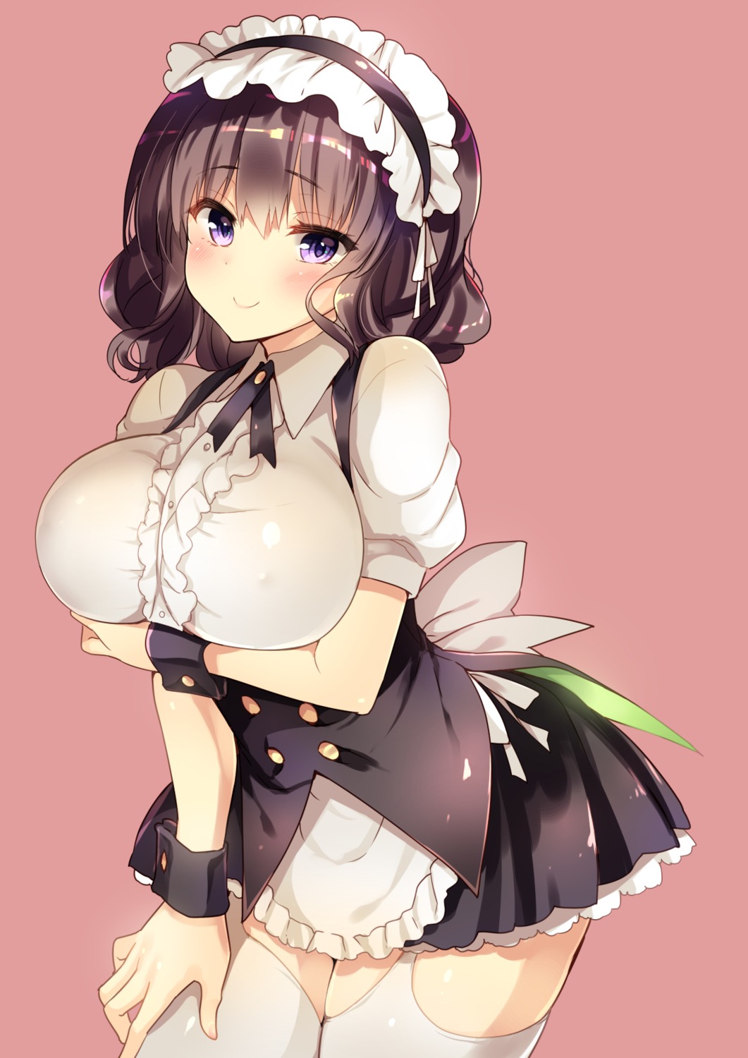 breast_hold maid sansyoku_amido. stockings thighhighs