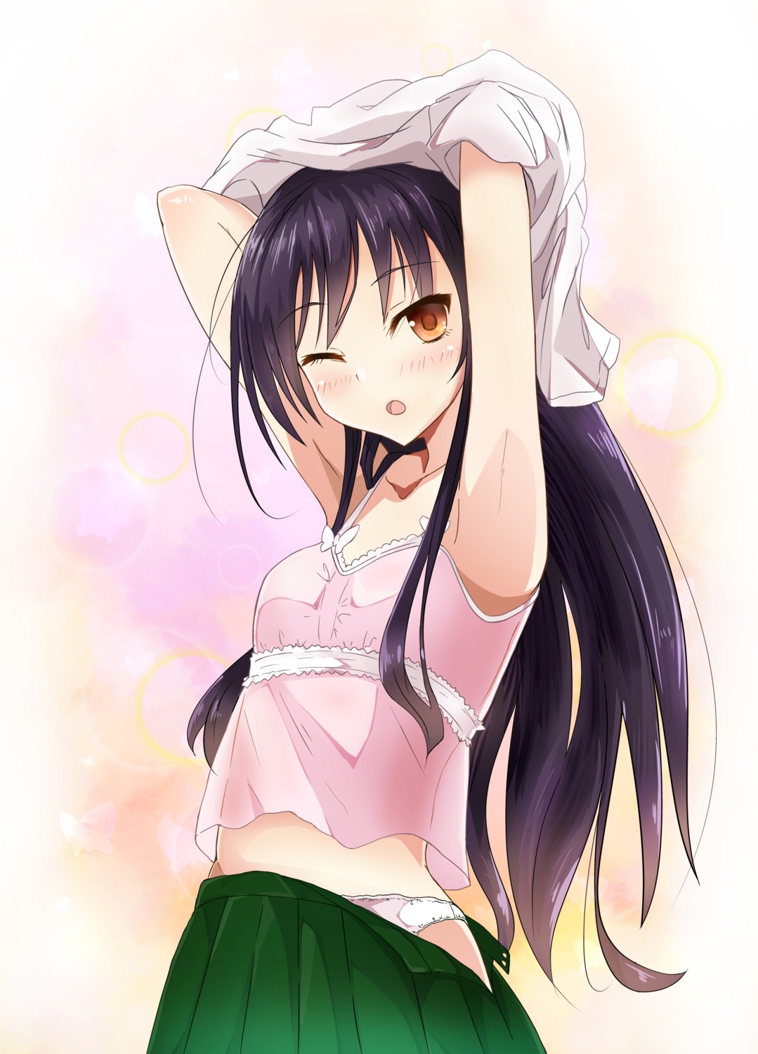 accel_world ameyoshi kuroyukihime lingerie pantsu see_through undressing