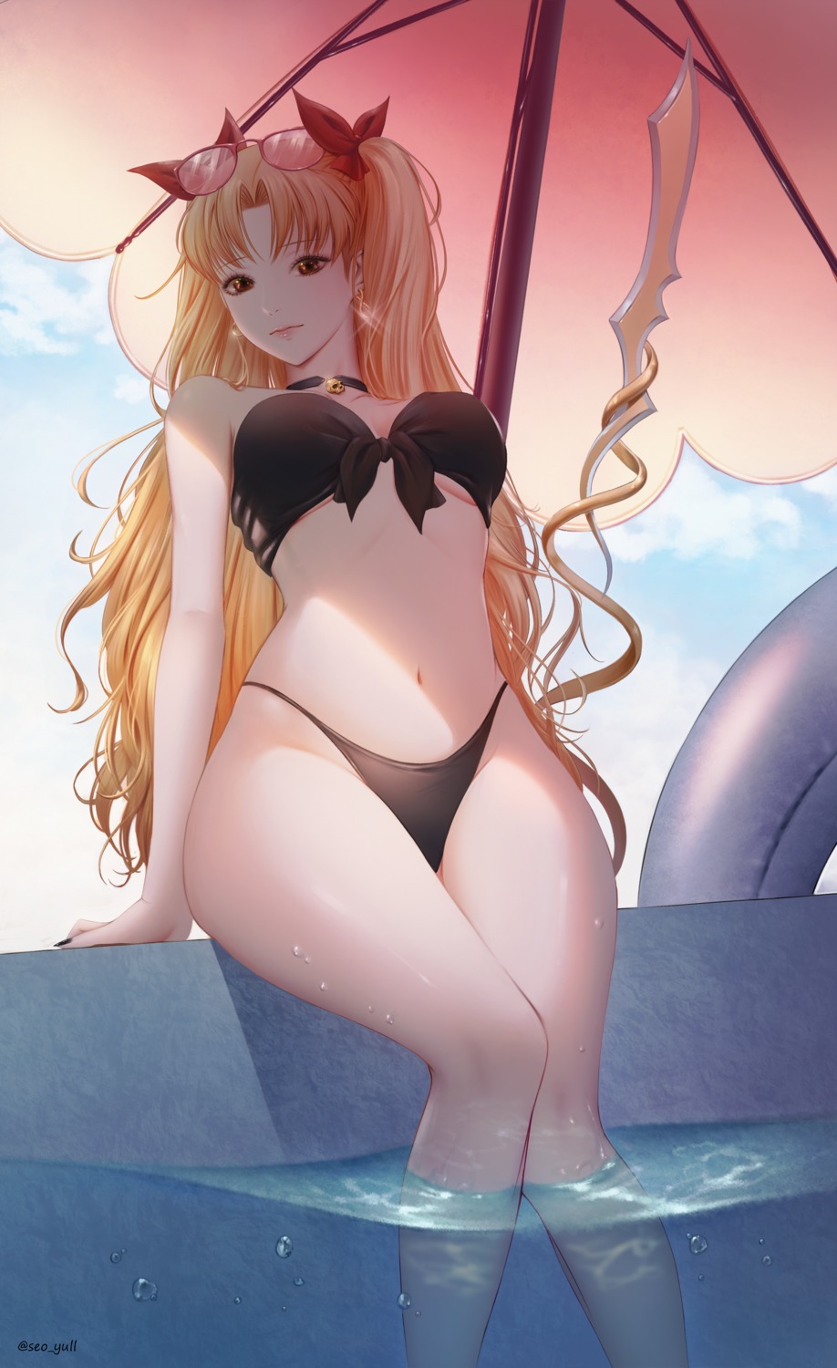 bikini ereshkigal_(fate/grand_order) fate/grand_order megane seoyul swimsuits weapon wet